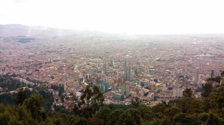 Vue sur Bogotá depuis Montserrat