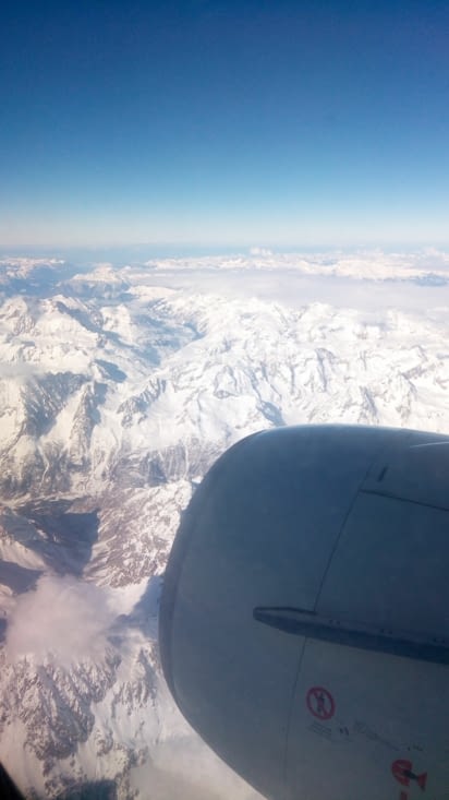 Première vue sur nos Alpes !