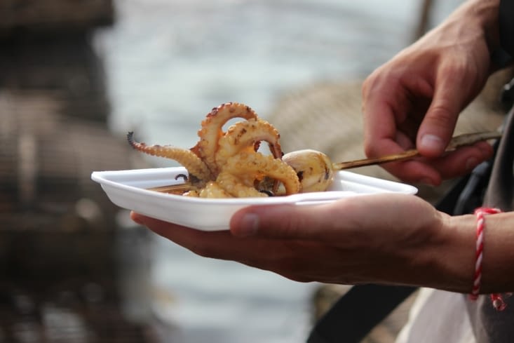 marché aux crabes de Kep - poulpe