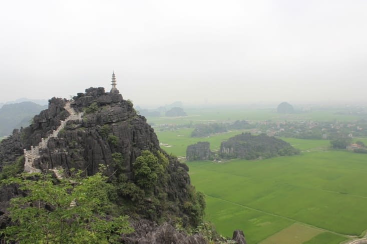 Tam Coc depuis les grottes de Mua