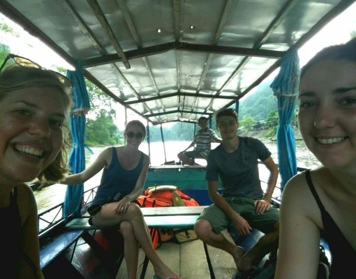 On the boat avec Marlena, Eloise et notre captain