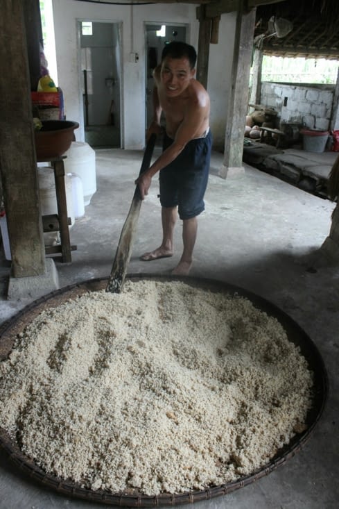 Préparation de l'alcool de riz