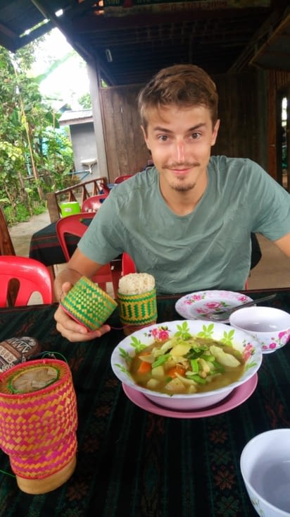 Curry vert riz collant de notre copain Penh