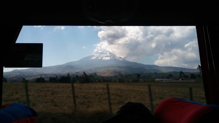 En route vers Cuenca - vue sur le Chimborazo, plus haut sommet du pays
