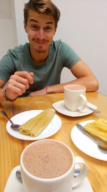 Humita chocolat chaud avant de partir