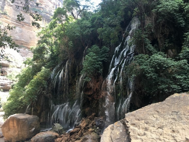 Cascade dans le canyon