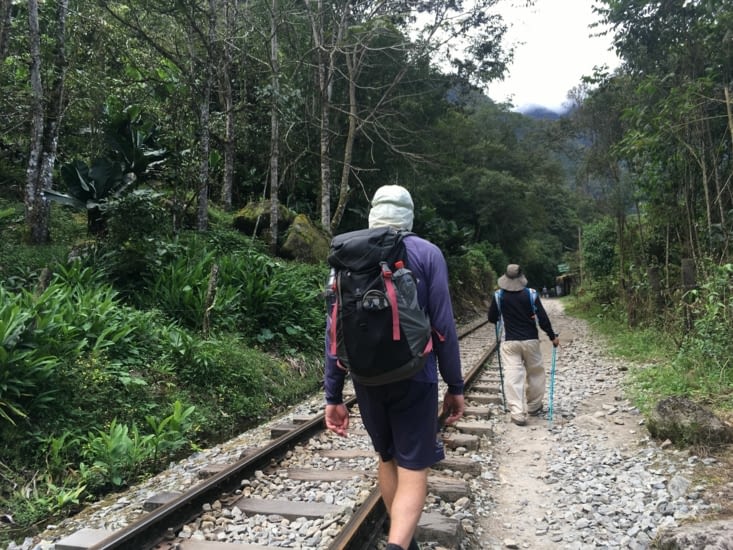Chemin pour accéder au village d’Aguas Calientes
