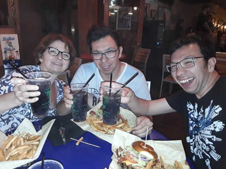 On a passé une bonne soirée au down town de las vegas