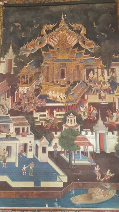 peintures dans le temple