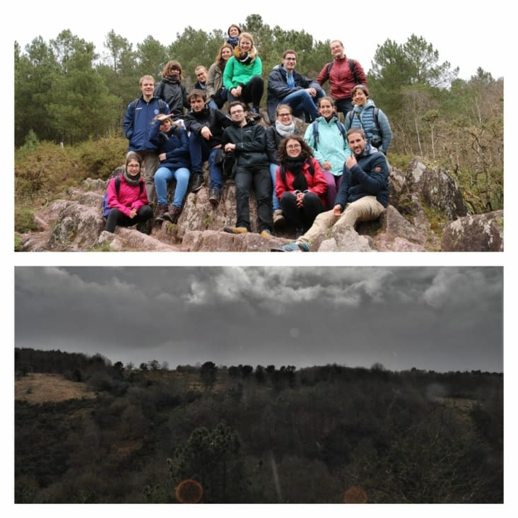 Manon and the hiking club at Broceliande :)