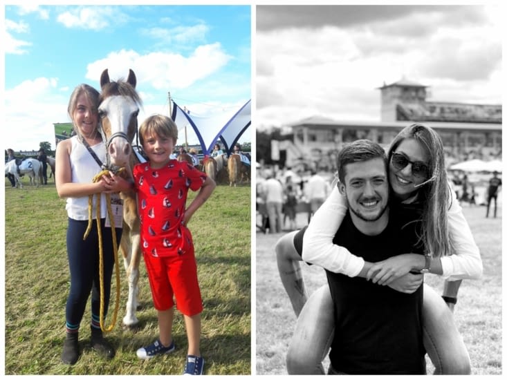 Ambre and Maxence the niece and nephew of Marine, and Raphaël, her twin brother <3