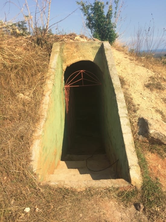 L'entrée du bunker