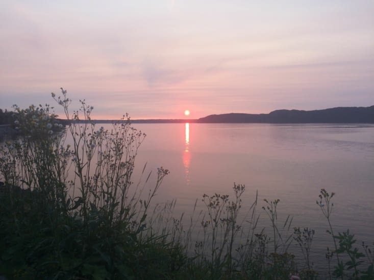Coucher de soleil sur la rivière Saguenay