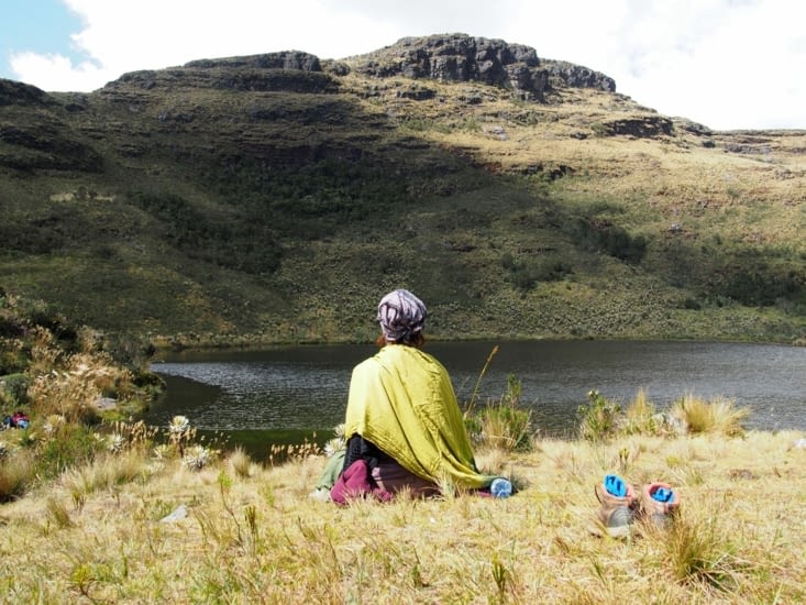 Pause repas devant la laguna - petite impression d'être de retour dans les alpes !