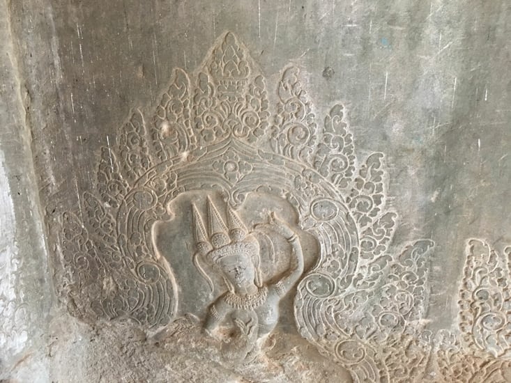 Gravure dans le grès - Angkor Wat