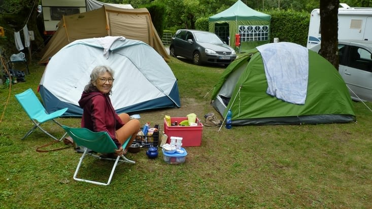 Nous sommes bien installées.