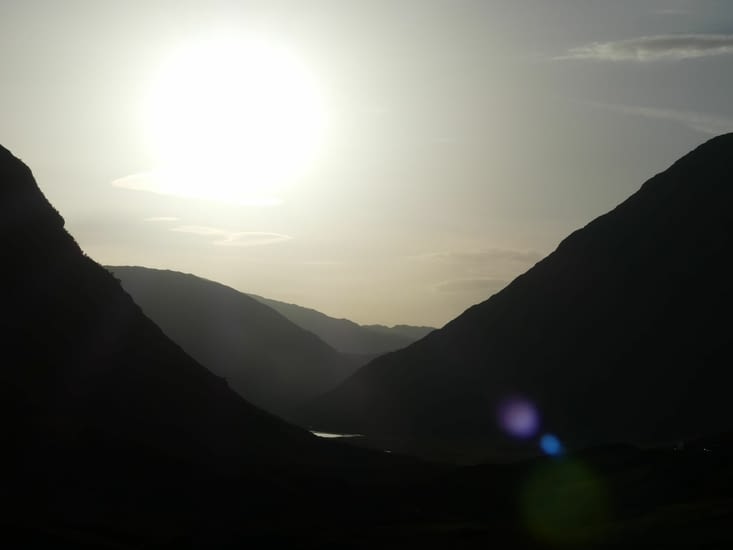 Coucher de soleil dans les Highlands