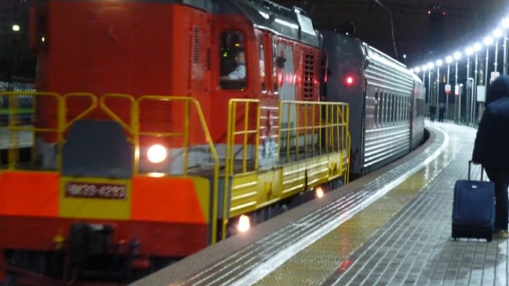 Entrée en gare du Transsibérien... Emotion...