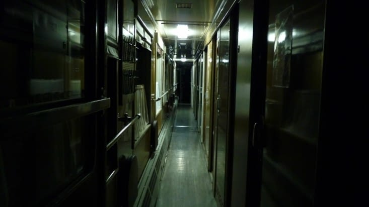 Le couloir de notre wagon
