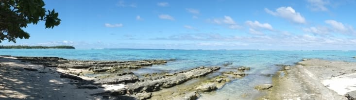 La plage à 20 m de la tente