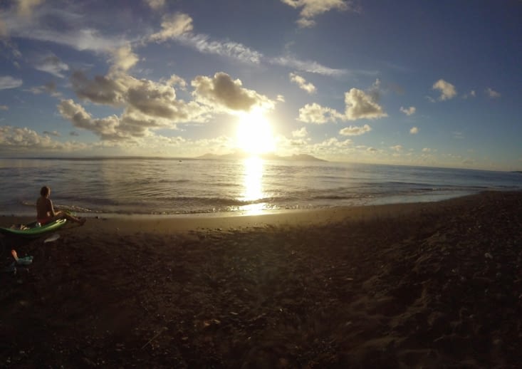Le coucher de soleil sur Moorea