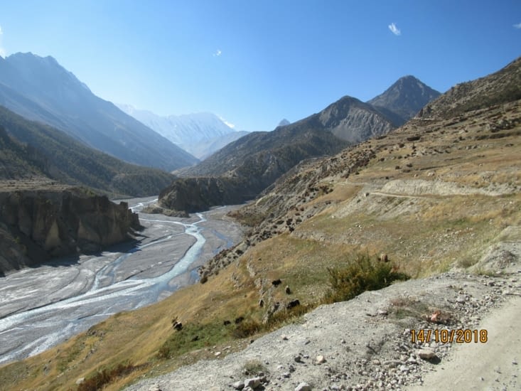 En route vers Khangsar, dans une autre vallée pour un détour vers Tilicho Lake