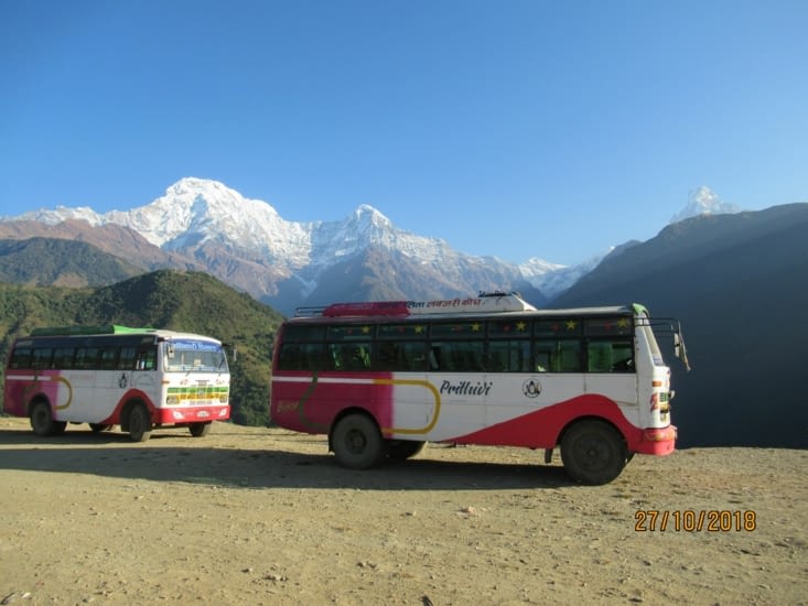 Notre bus pour Pokhara