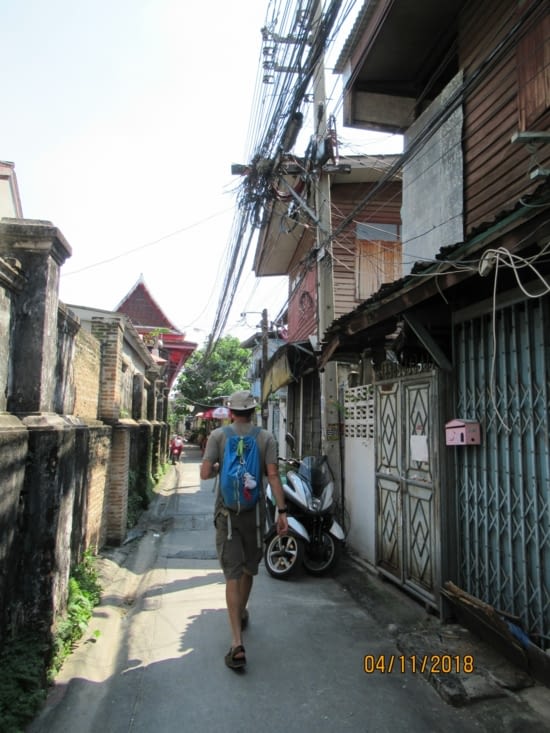 Petite balade du côté de Thonburi, rive droite de Bangkok, vers le quartier de Kudee Jin