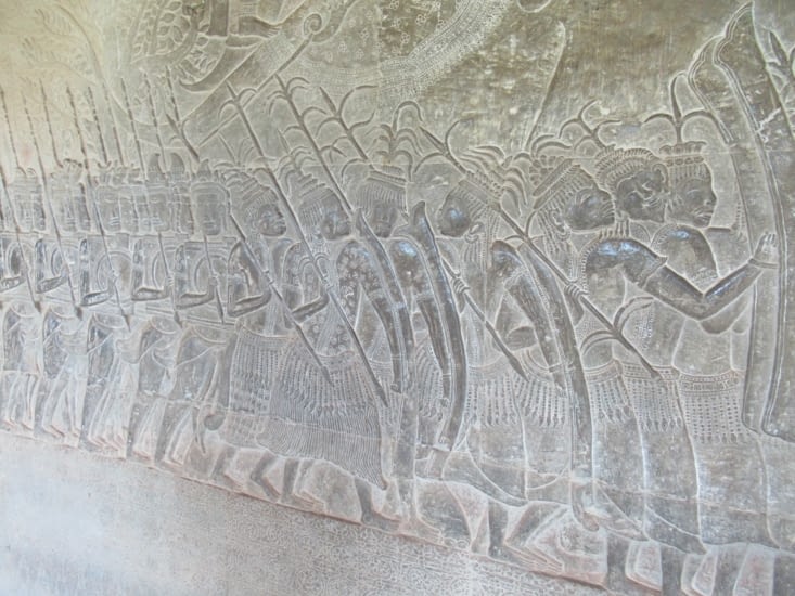 Armée des mercenaires siamois, alliés aux Khmers pour repousser les Cham