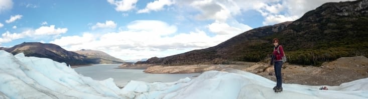 On est bien dans nos crampons sur ce glacier ;)