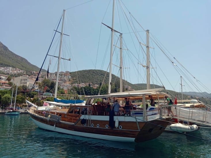 Notre bateau Alaturka II, dans le port de Kas