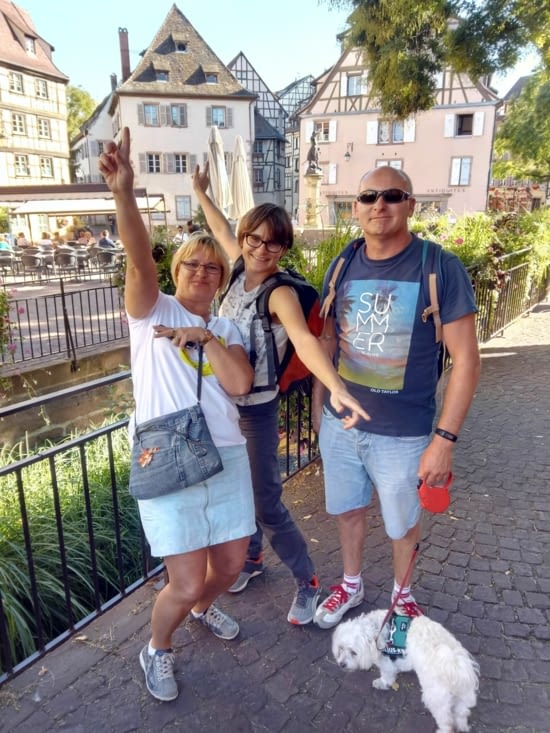 Balade dans les rues de Colmar avec les parents d'Alex