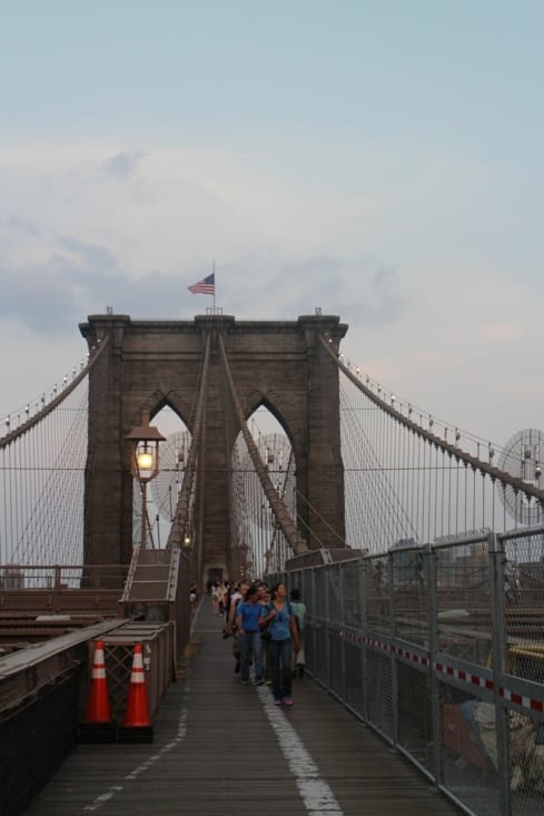 Sur le pont de Brooklyn