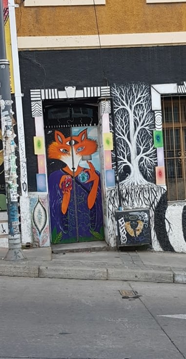 Peinture sur la porte