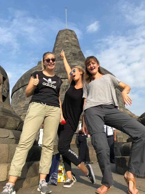 Les stars du site de Borobudur, un succès fou