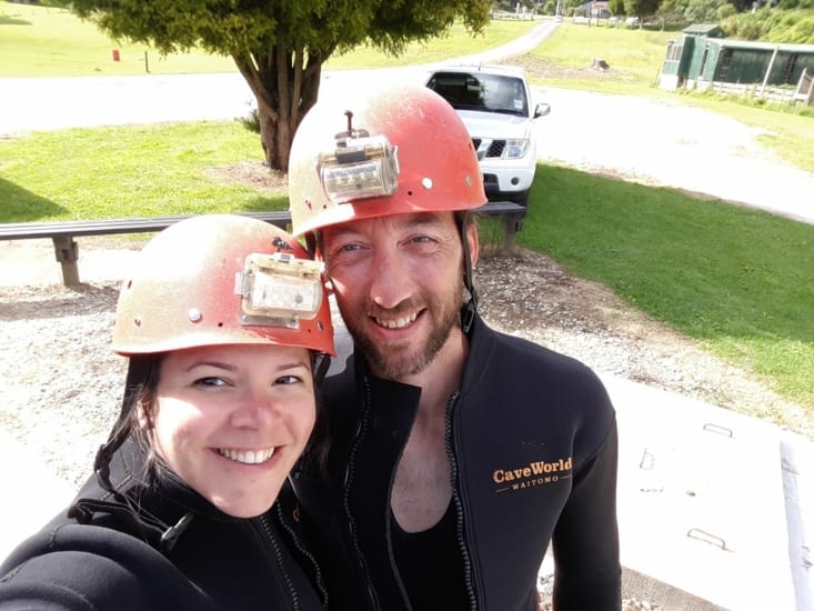 Fin prêt pour notre aventure souterraine.