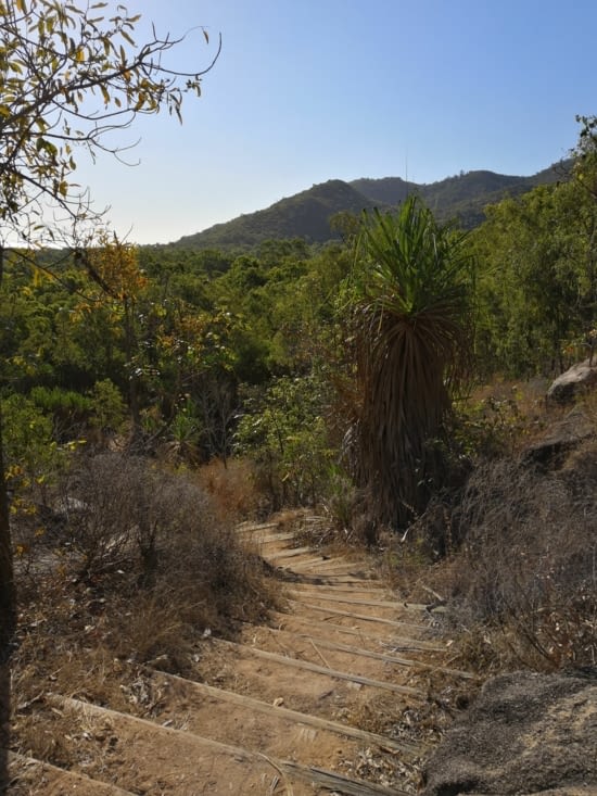 Pour me rendre à la première plage, je devais passer par ces marches.