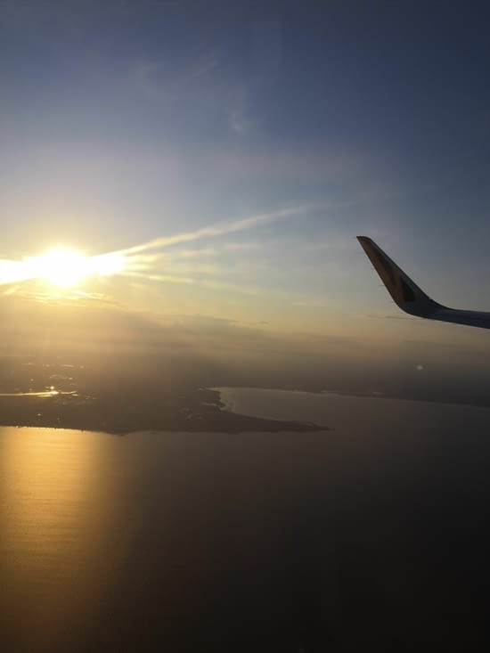 Décollage de Brisbane vers Cairns youhou j'adore le coucher de soleil