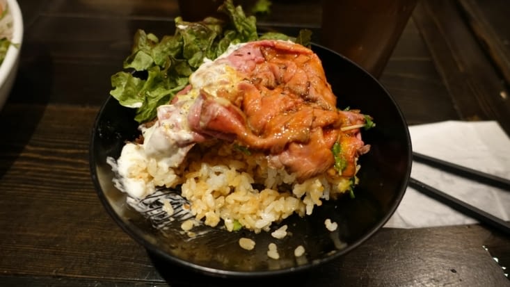 Repas du soir à Harajuku - J'avais faim, désolé pour la photo du plat à moitié mangé héhé