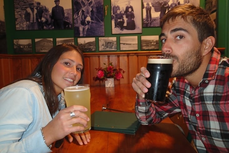 On est tombé par hasard sur un super pub irlandais, avec même de la Guinness ? !