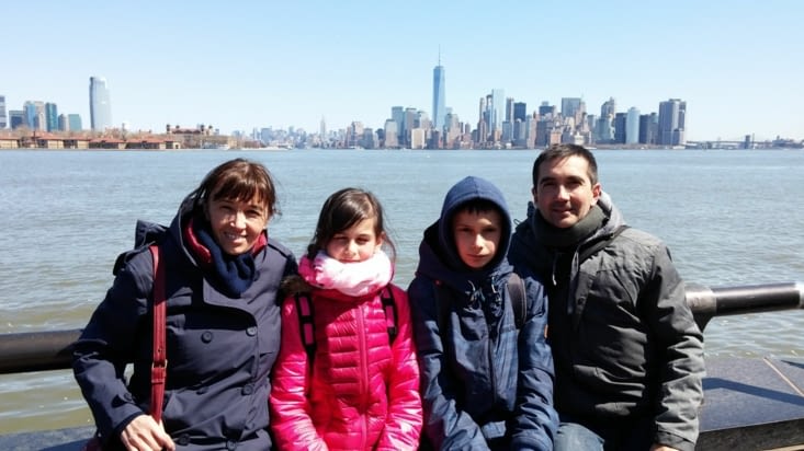 Petit selfie avec la skyline en décor de fond.