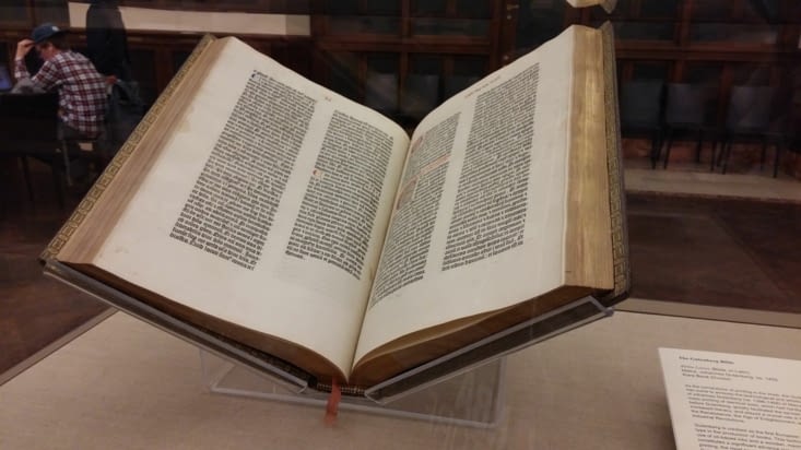 Une bible de Gutenberg