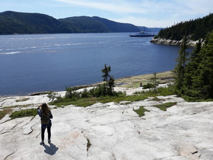 Pinte de l'Islet avec l' embouchure du fjord de Saguenay sur la droite