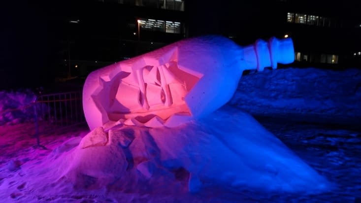 sculpture de neige