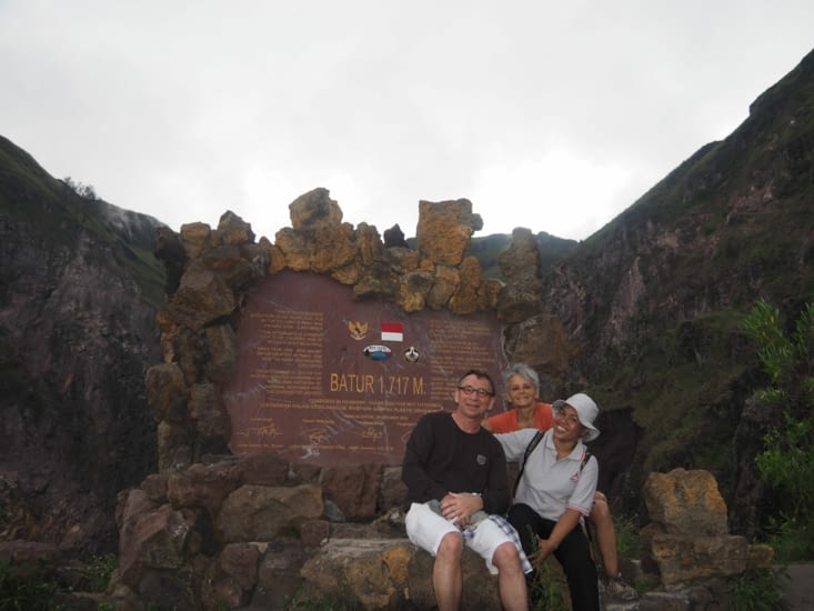 Après l'ascension du Mont Batur avec Tini notre guide