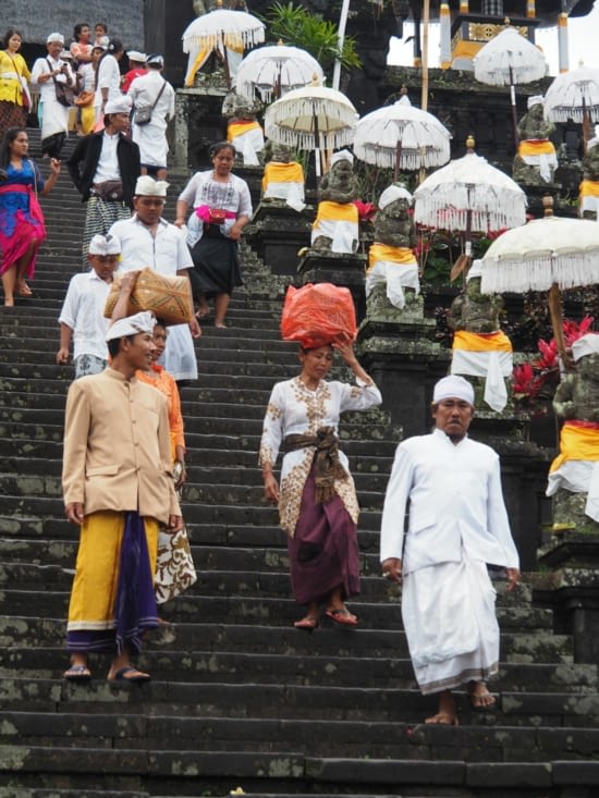 Retour de prières au temple de Besakih