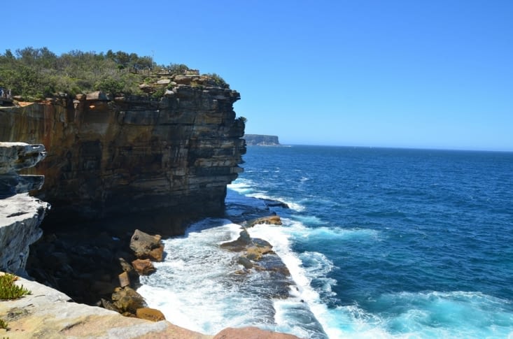 Les falaises côté mer de Tasman