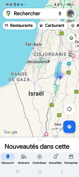 A quelques Kms d’Israel, Bande de Gaza et la CisJordanie
