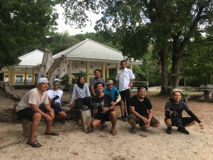 Toute l’equipe “terrain” du documentaire en Indonesie