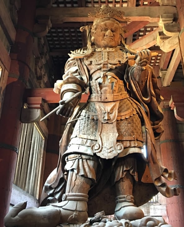 Tamonten le gardien du temple (en bois)